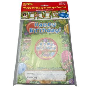 Edupress Happy Birthday Monkey Frames Bulletin Board Decor Teacher Resource